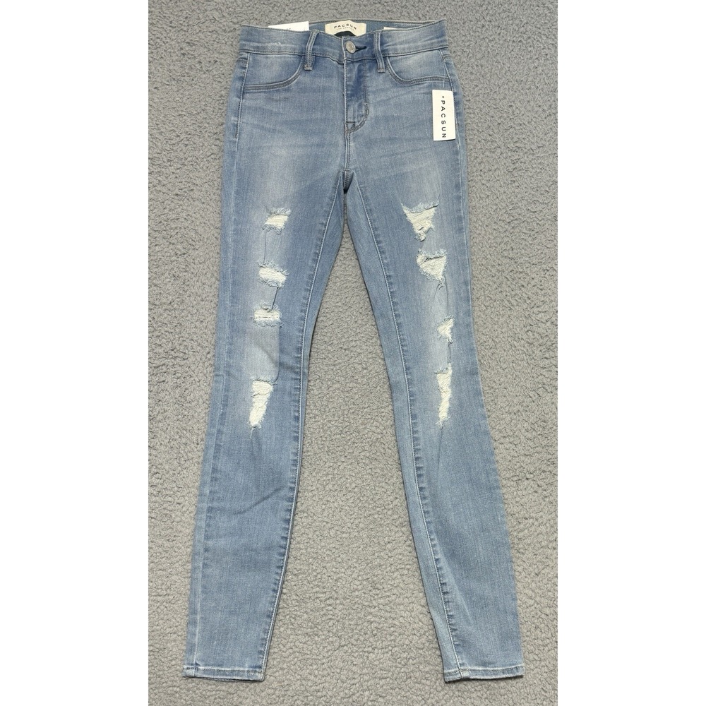 Pacsun Perfect Fit Jegging Super Stretch Distressed Jeans Womens 25x28 NEW